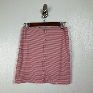 Olivaceous‎ Snap Front Striped Skirt Size Medium